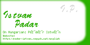 istvan padar business card